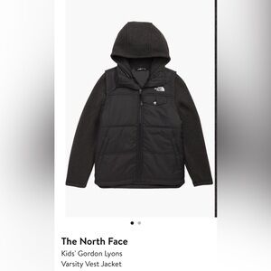 The North Face Black Gordon Lyons Varsity Vest Jacket - Boys'